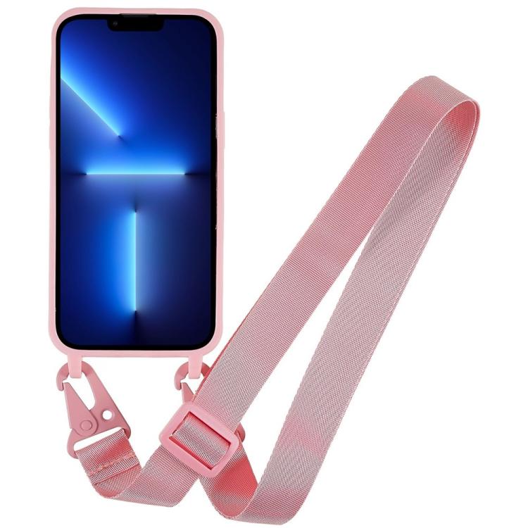 For iPhone 13 Pro TPU Soft Matte Phone Case with Long Lanyard