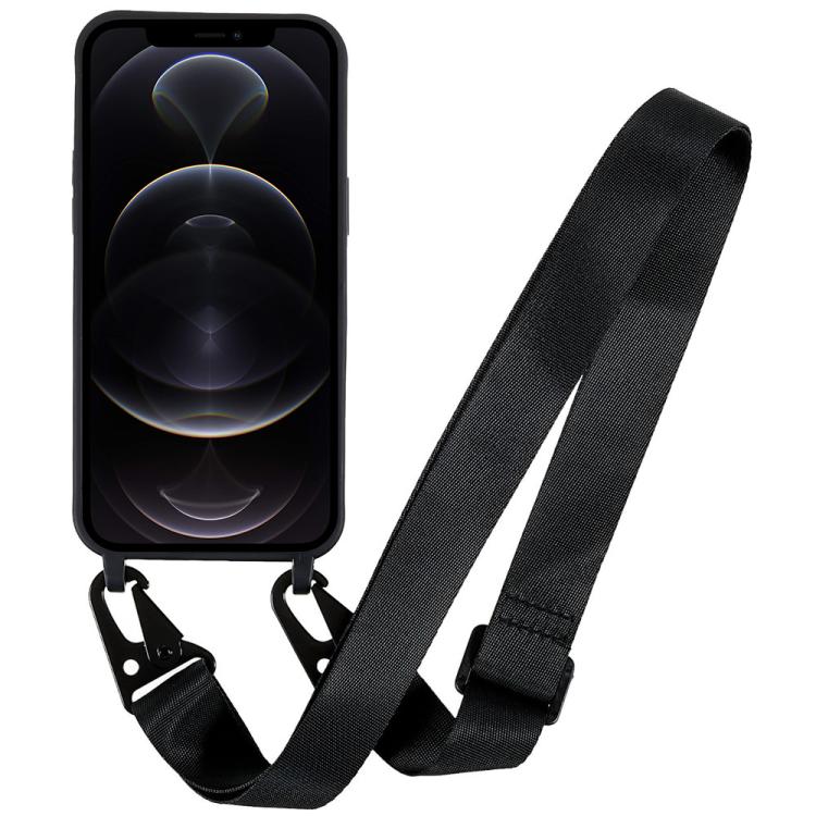 For iPhone 12 Pro TPU Soft Matte Phone Case with Long Lanyard