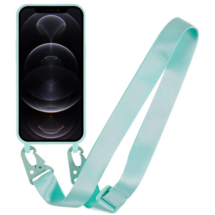 For iPhone 12 Pro TPU Soft Matte Phone Case with Long Lanyard