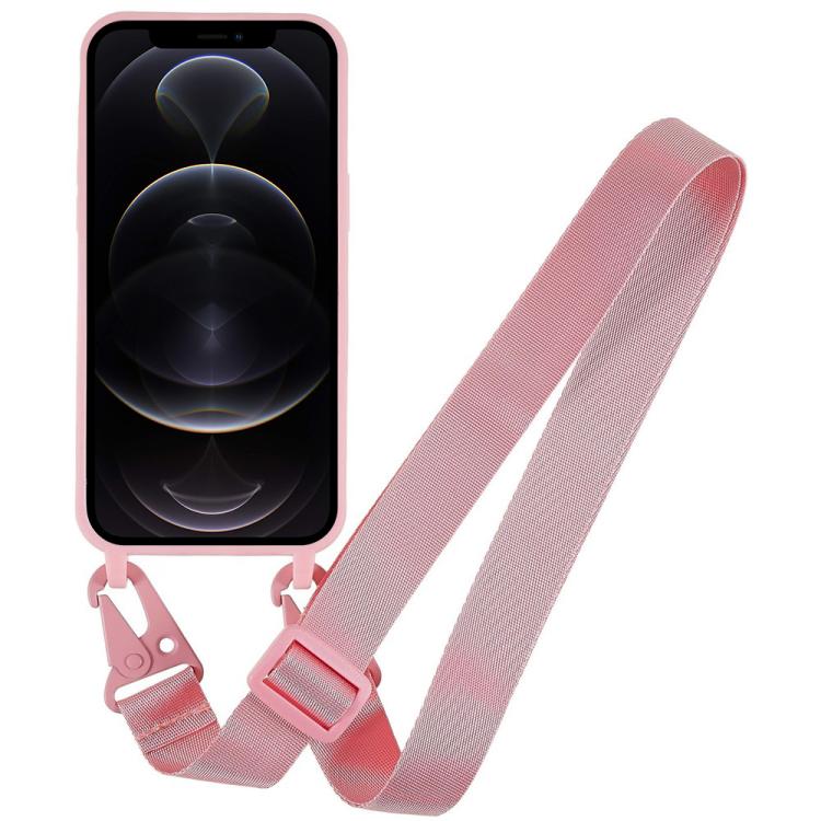 For iPhone 12 Pro TPU Soft Matte Phone Case with Long Lanyard