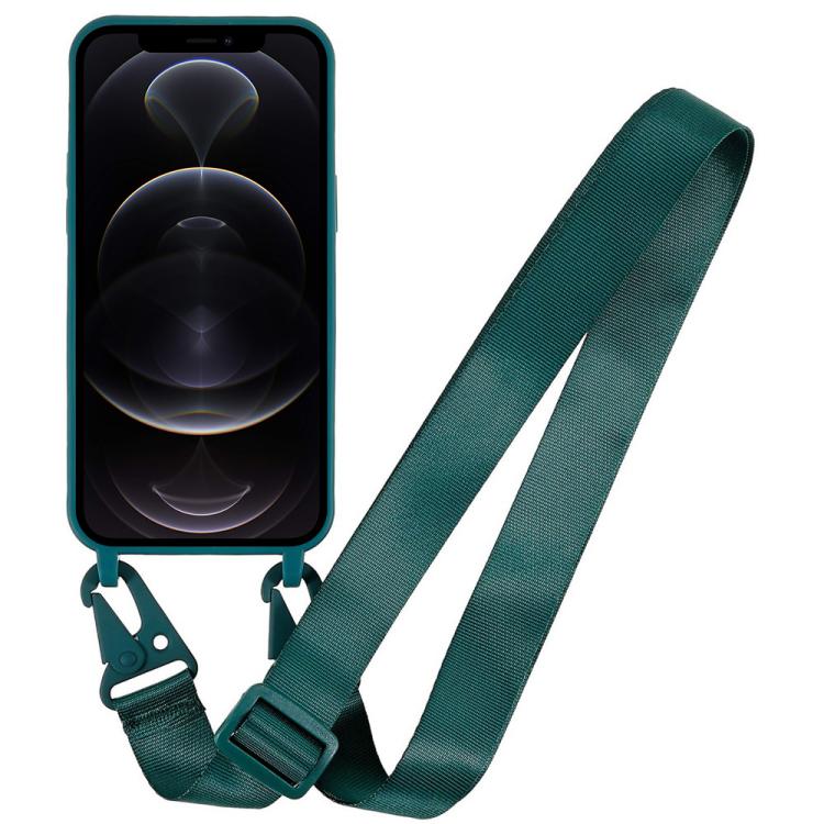 For iPhone 12 Pro TPU Soft Matte Phone Case with Long Lanyard