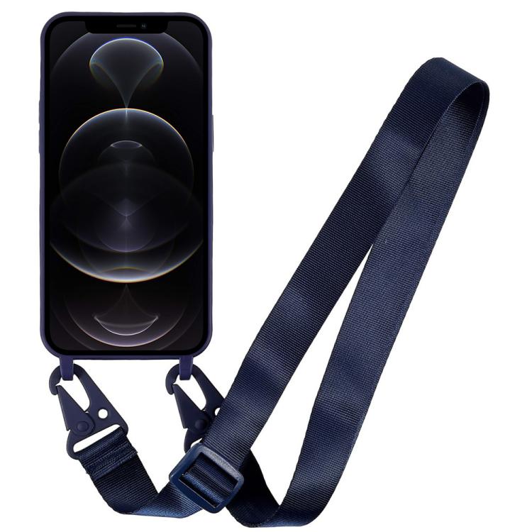 For iPhone 12 Pro TPU Soft Matte Phone Case with Long Lanyard