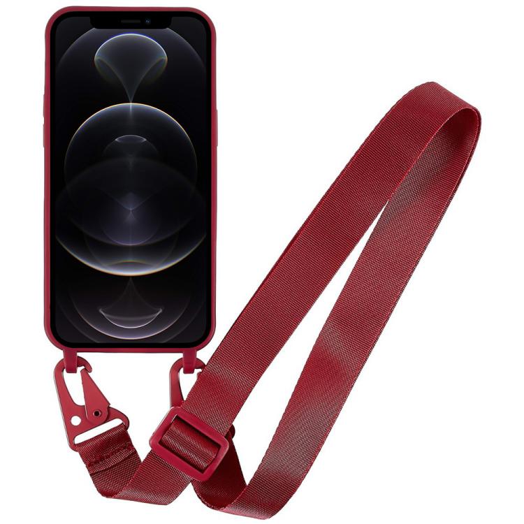 For iPhone 12 Pro TPU Soft Matte Phone Case with Long Lanyard