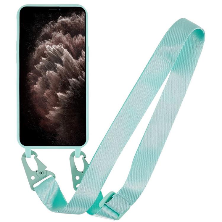 For iPhone 11 Pro Max TPU Soft Matte Phone Case with Long Lanyard