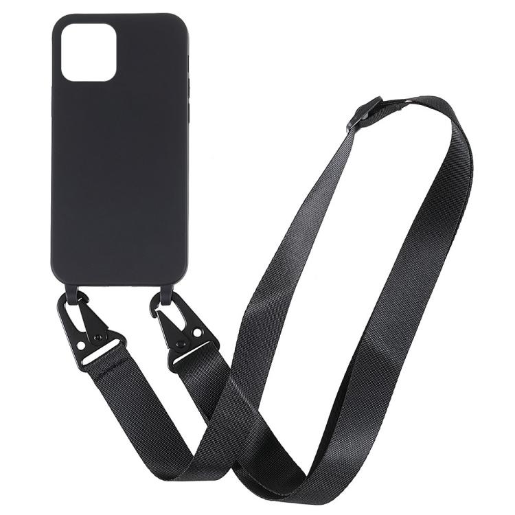 For iPhone 11 TPU Soft Matte Phone Case with Long Lanyard