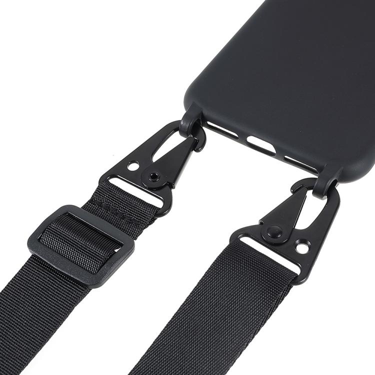 For iPhone 11 TPU Soft Matte Phone Case with Long Lanyard