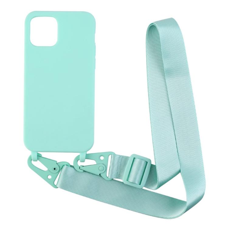 For iPhone 11 TPU Soft Matte Phone Case with Long Lanyard
