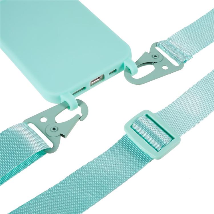 For iPhone 11 TPU Soft Matte Phone Case with Long Lanyard
