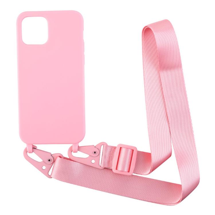 For iPhone 11 TPU Soft Matte Phone Case with Long Lanyard