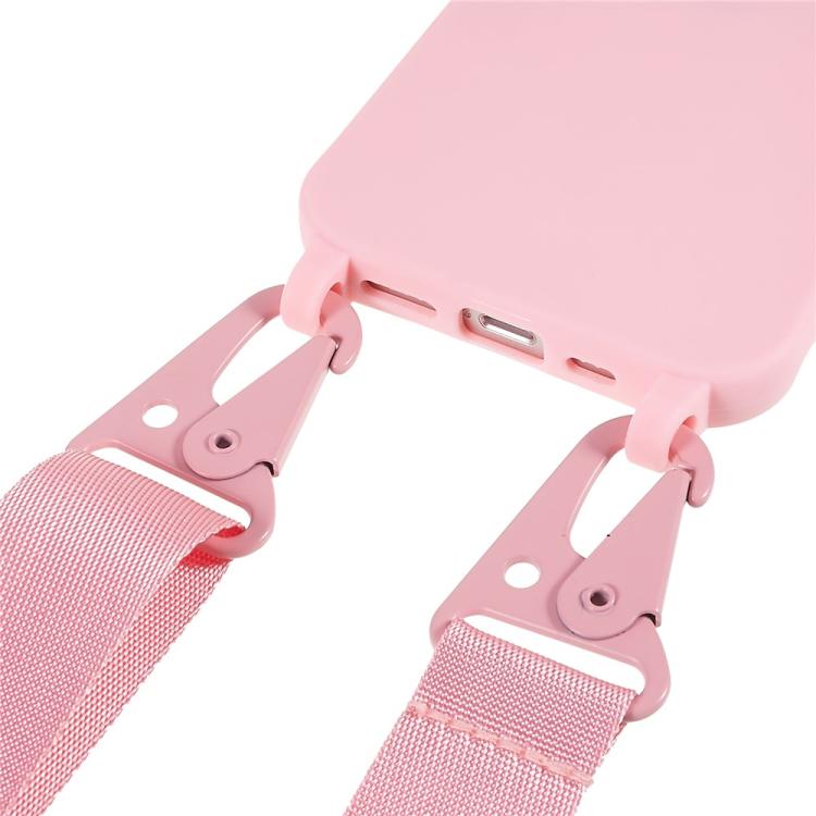 For iPhone 11 TPU Soft Matte Phone Case with Long Lanyard