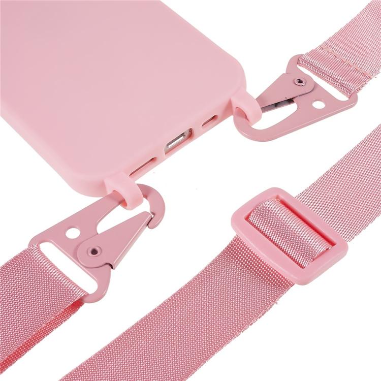 For iPhone 11 TPU Soft Matte Phone Case with Long Lanyard