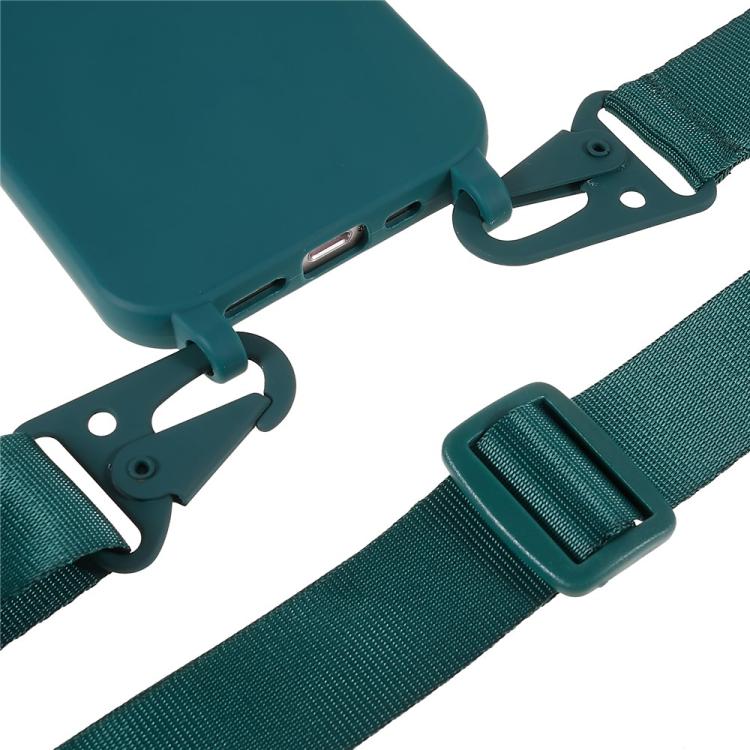 For iPhone 11 TPU Soft Matte Phone Case with Long Lanyard