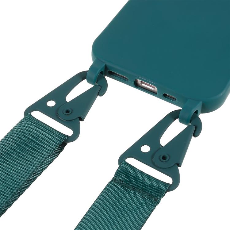For iPhone 11 TPU Soft Matte Phone Case with Long Lanyard
