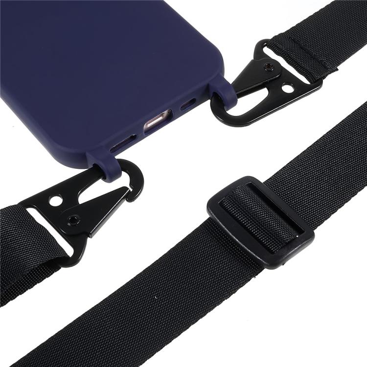 For iPhone 11 TPU Soft Matte Phone Case with Long Lanyard