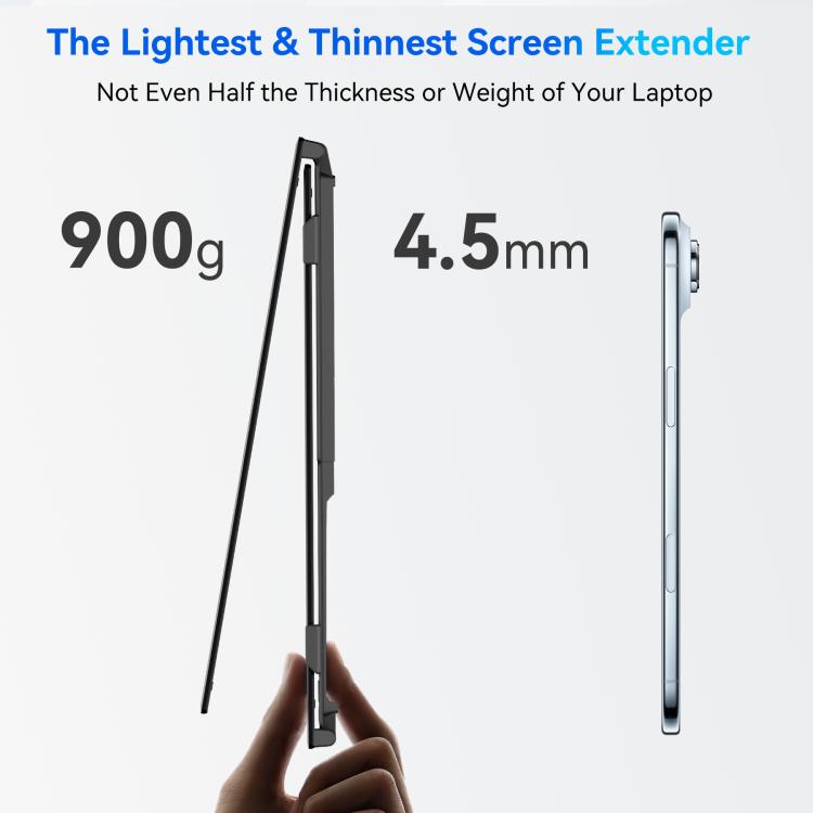 [HK Warehouse] Blackview DCM6 Pro 14 inch Dual Screen Portable Laptop Extension Monitor with Stand - Grey