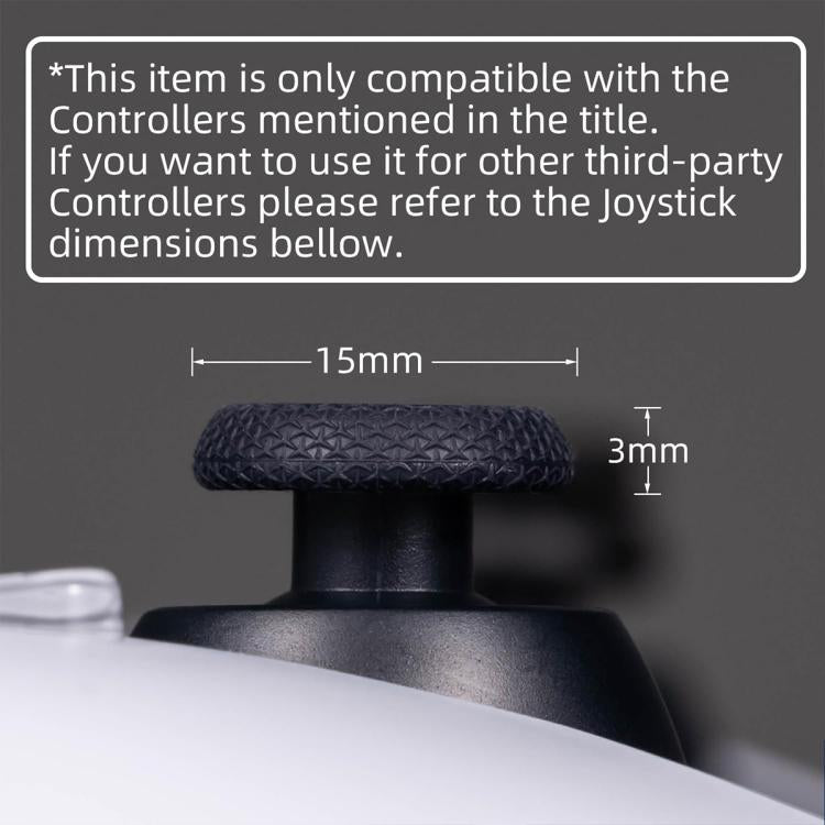XDcase 6pcs Joystick Thumb Grip Cap Stackable Cover for Nintendo Switch Pro Controller - Black