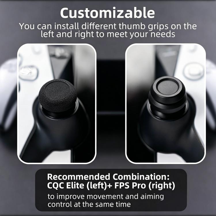 XDcase 6pcs Joystick Thumb Grip Cap Stackable Cover for Nintendo Switch Pro Controller - Black