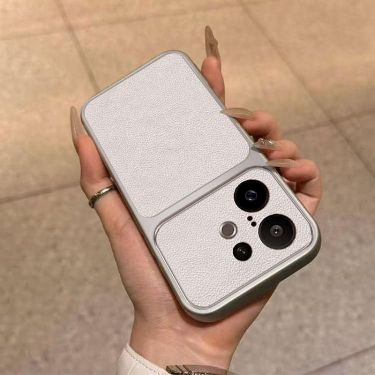 For vivo S30 Pro mini Large Window Leather Textured Coated TPU Phone Case - White