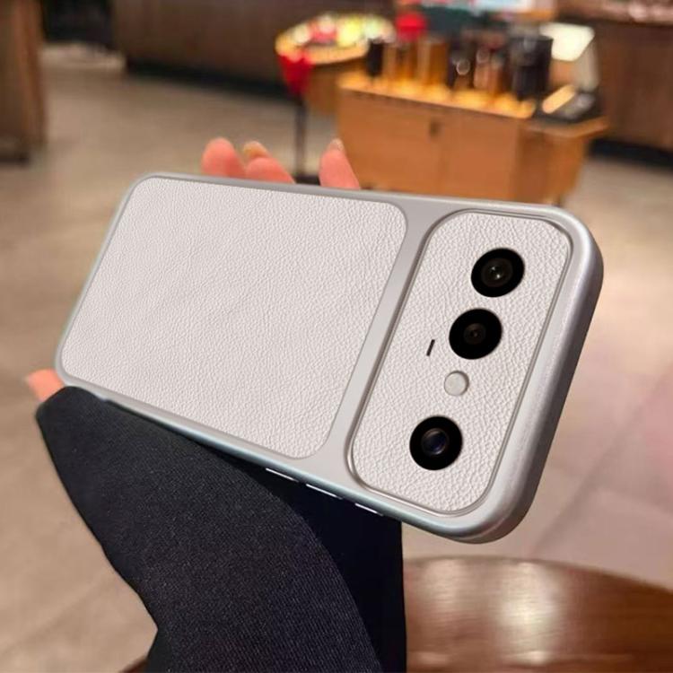 For vivo S50 Pro mini 5G Large Window Leather Textured Coated TPU Phone Case - White