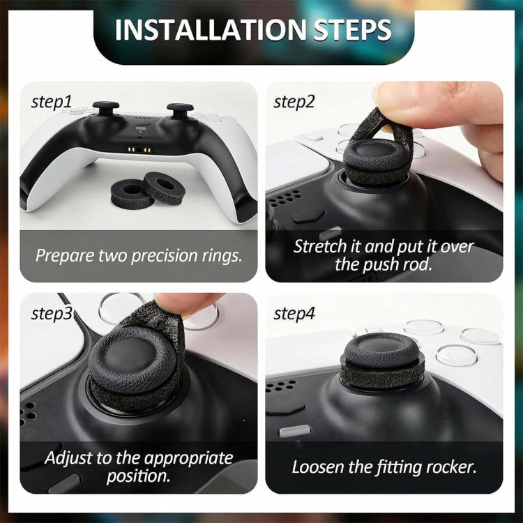 XDcase 18pcs Joystick Damping Rings for Nintendo Switch Joy-Con - Black/Grey