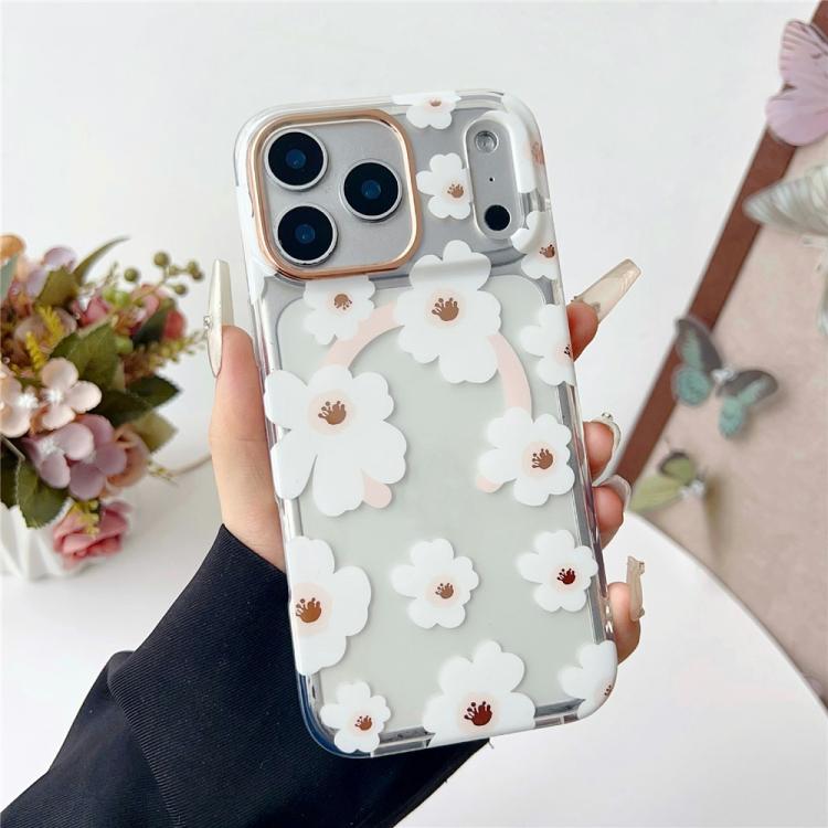 For iPhone 17 Pro Floral Pattern TPU + PC Magnetic Phone Case