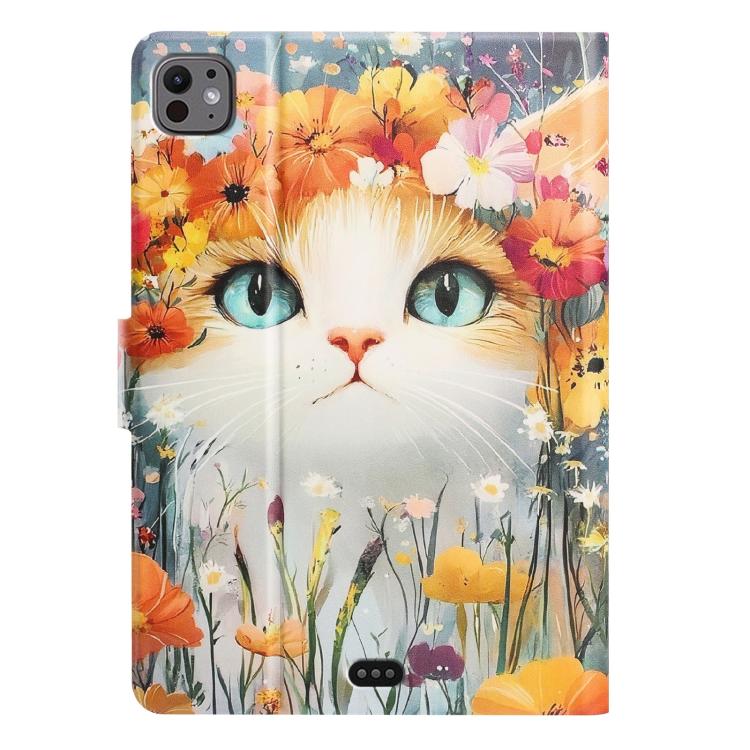 For iPad Pro 11 2025 / 2024 Litchi Texture Voltage Painted Vegan Leather Smart Tablet Case