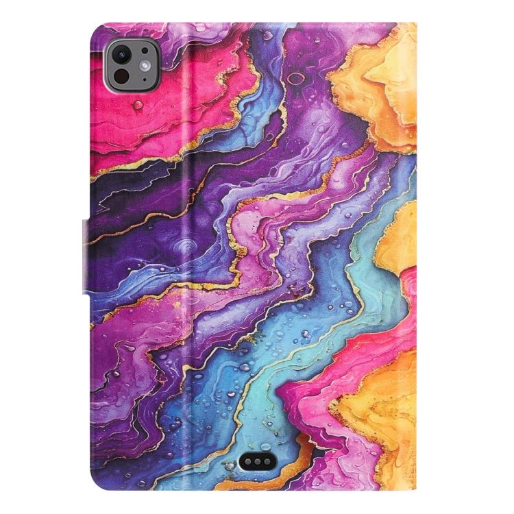 For iPad Pro 11 2025 / 2024 Litchi Texture Voltage Painted Vegan Leather Smart Tablet Case