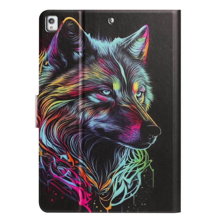 For iPad 10.2 2021 / 10.5 2019 Litchi Texture Voltage Painted Vegan Leather Smart Tablet Case