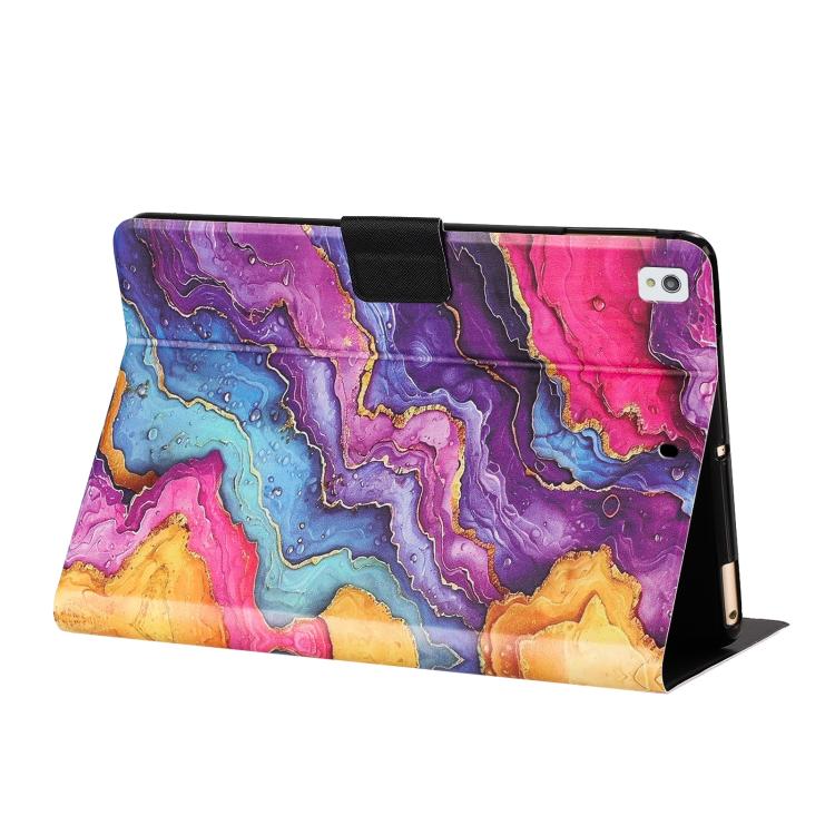 For iPad 10.2 2021 / 10.5 2019 Litchi Texture Voltage Painted Vegan Leather Smart Tablet Case