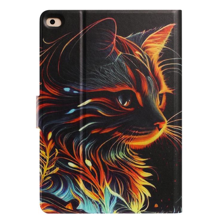 For iPad 9.7 2018 / 2017 Litchi Texture Voltage Painted Vegan Leather Smart Tablet Case