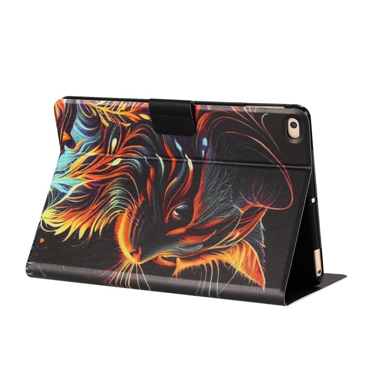 For iPad 9.7 2018 / 2017 Litchi Texture Voltage Painted Vegan Leather Smart Tablet Case