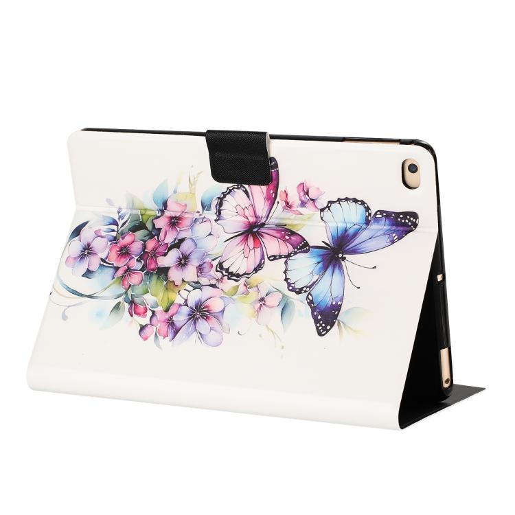 For iPad 9.7 2018 / 2017 Litchi Texture Voltage Painted Vegan Leather Smart Tablet Case