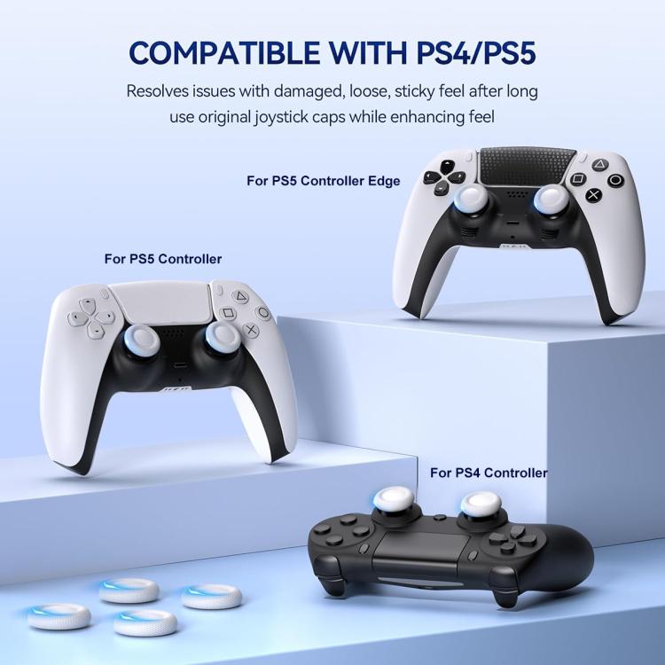 XDcase 10pcs Joystick Replacement Thumb Grip Caps for PS5 / PS4