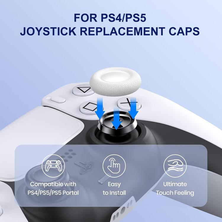 XDcase 10pcs Joystick Replacement Thumb Grip Caps for PS5 / PS4