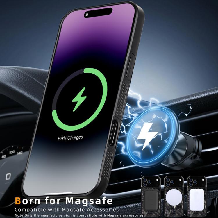For iPhone 17 Pro Carbon Fibre PC + TPU Magnetic Phone Case