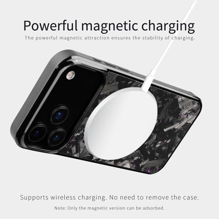 For iPhone 17 Pro Carbon Fibre PC + TPU Magnetic Phone Case