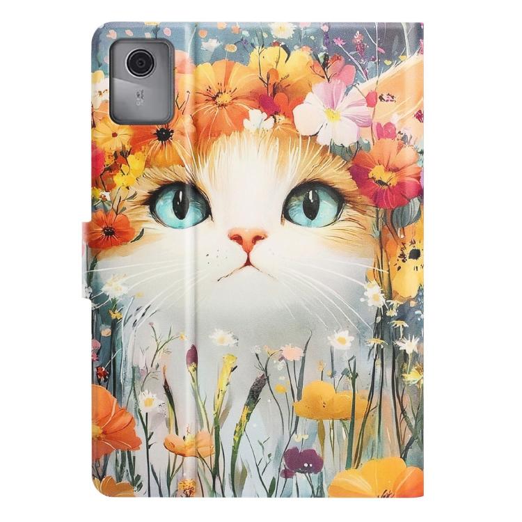 For Lenovo Tab M11 / Xiaoxin Pad 2024 Litchi Texture Voltage Painted Vegan Leather Smart Tablet Case