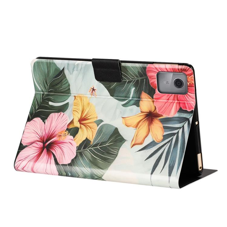 For Lenovo Tab M11 / Xiaoxin Pad 2024 Litchi Texture Voltage Painted Vegan Leather Smart Tablet Case