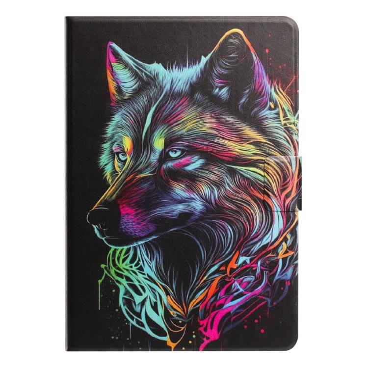 For Lenovo Xiaoxin Pad 2025 Litchi Texture Voltage Painted Vegan Leather Smart Tablet Case