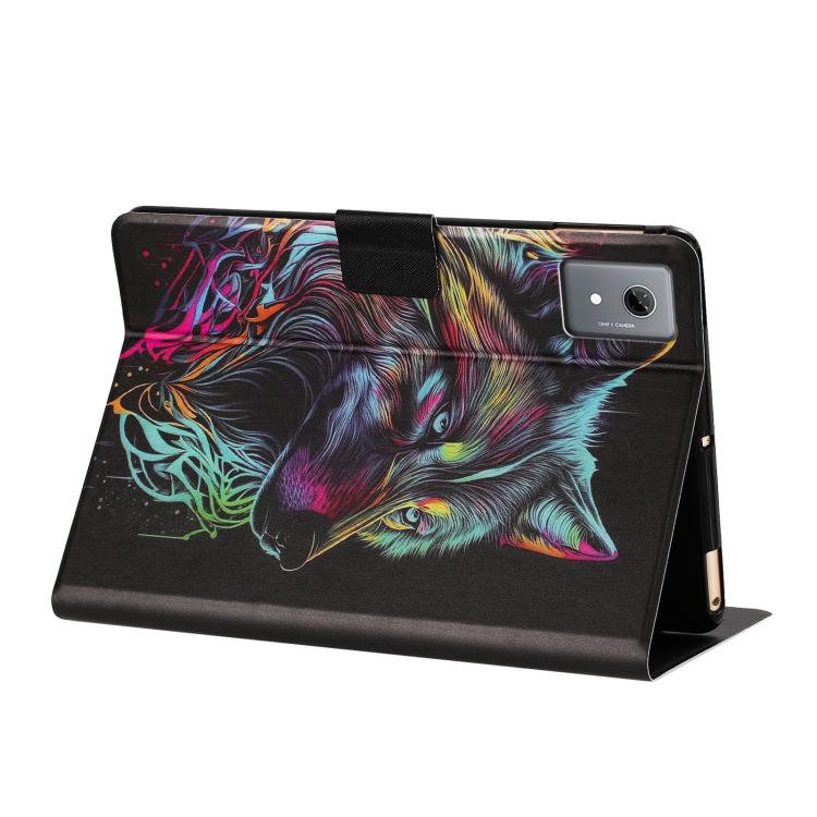 For Lenovo Xiaoxin Pad 2025 Litchi Texture Voltage Painted Vegan Leather Smart Tablet Case