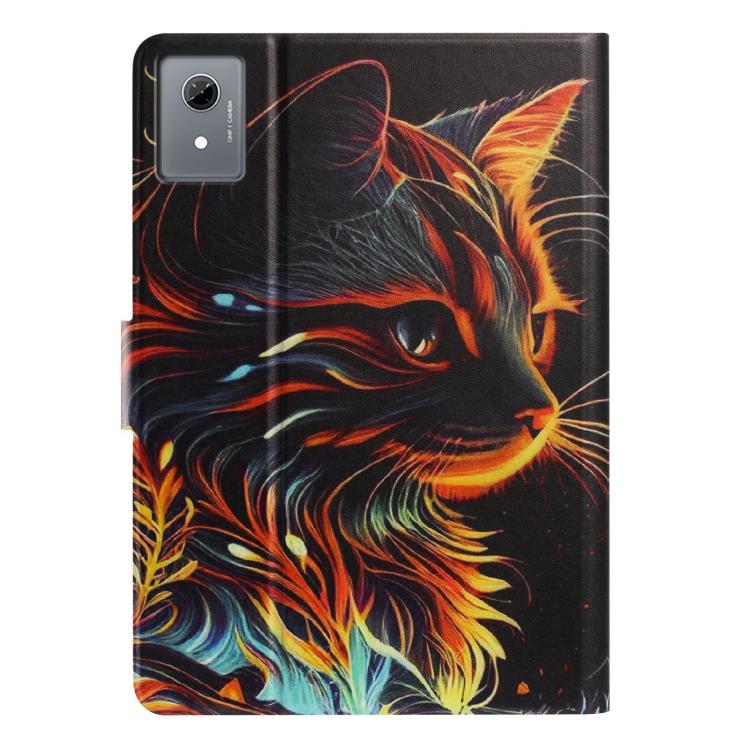 For Lenovo Xiaoxin Pad 2025 Litchi Texture Voltage Painted Vegan Leather Smart Tablet Case
