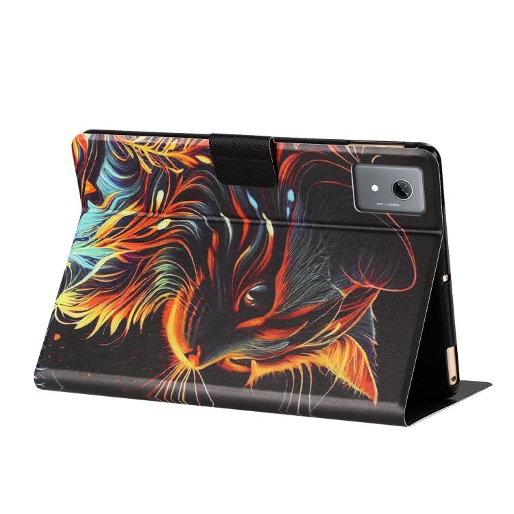 For Lenovo Xiaoxin Pad 2025 Litchi Texture Voltage Painted Vegan Leather Smart Tablet Case
