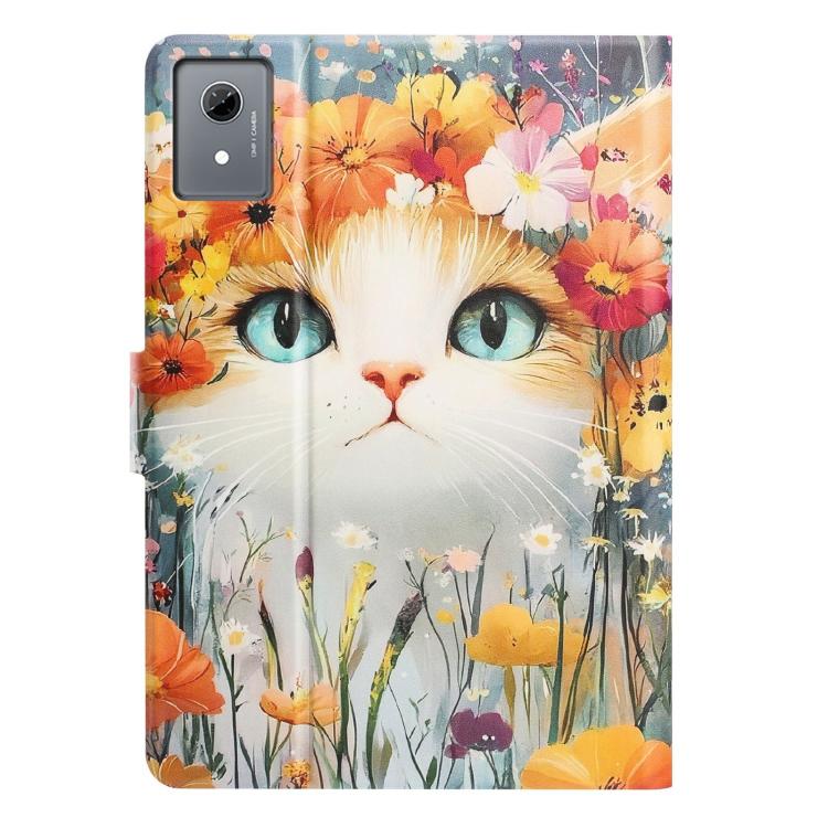For Lenovo Xiaoxin Pad 2025 Litchi Texture Voltage Painted Vegan Leather Smart Tablet Case