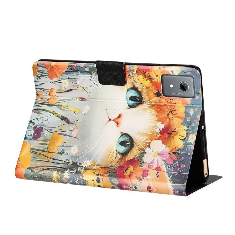 For Lenovo Xiaoxin Pad 2025 Litchi Texture Voltage Painted Vegan Leather Smart Tablet Case
