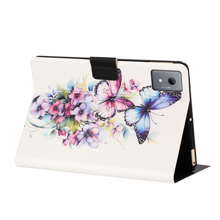 For Lenovo Xiaoxin Pad 2025 Litchi Texture Voltage Painted Vegan Leather Smart Tablet Case