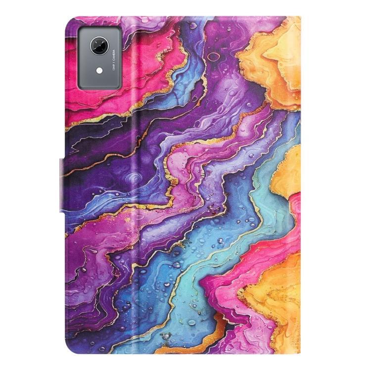 For Lenovo Xiaoxin Pad 2025 Litchi Texture Voltage Painted Vegan Leather Smart Tablet Case