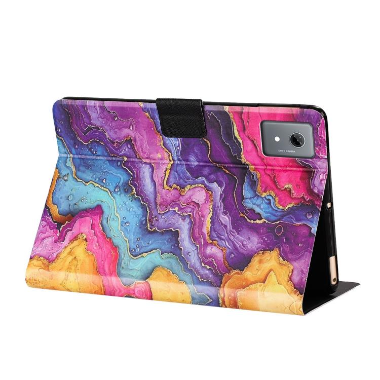 For Lenovo Xiaoxin Pad 2025 Litchi Texture Voltage Painted Vegan Leather Smart Tablet Case
