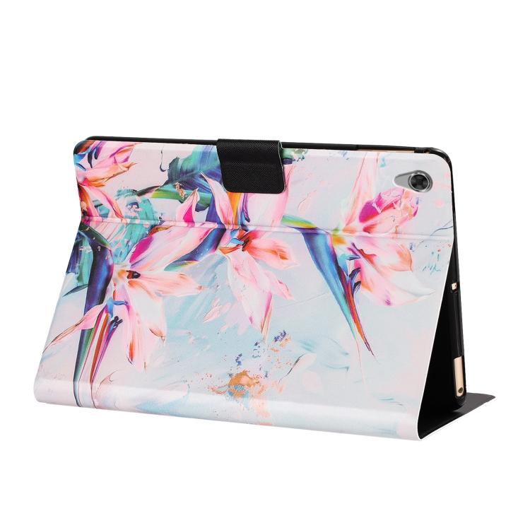 For Lenovo Tab M10 HD 2nd Gen X306X Litchi Texture Voltage Painted Vegan Leather Smart Tablet Case