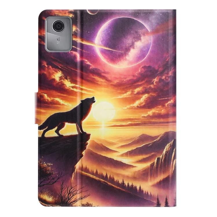 For Lenovo Tab M11 / Xiaoxin Pad 2024 Litchi Texture Voltage Painted Vegan Leather Smart Tablet Case