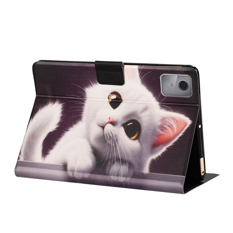 For Lenovo Tab M11 / Xiaoxin Pad 2024 Litchi Texture Voltage Painted Vegan Leather Smart Tablet Case